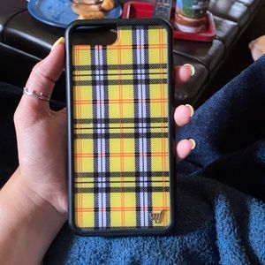 Yellow plaid wildflower case 6/7/8 plus